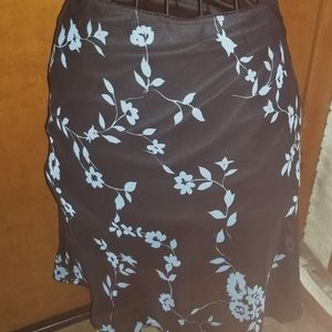Black with Blue flowers skirt
